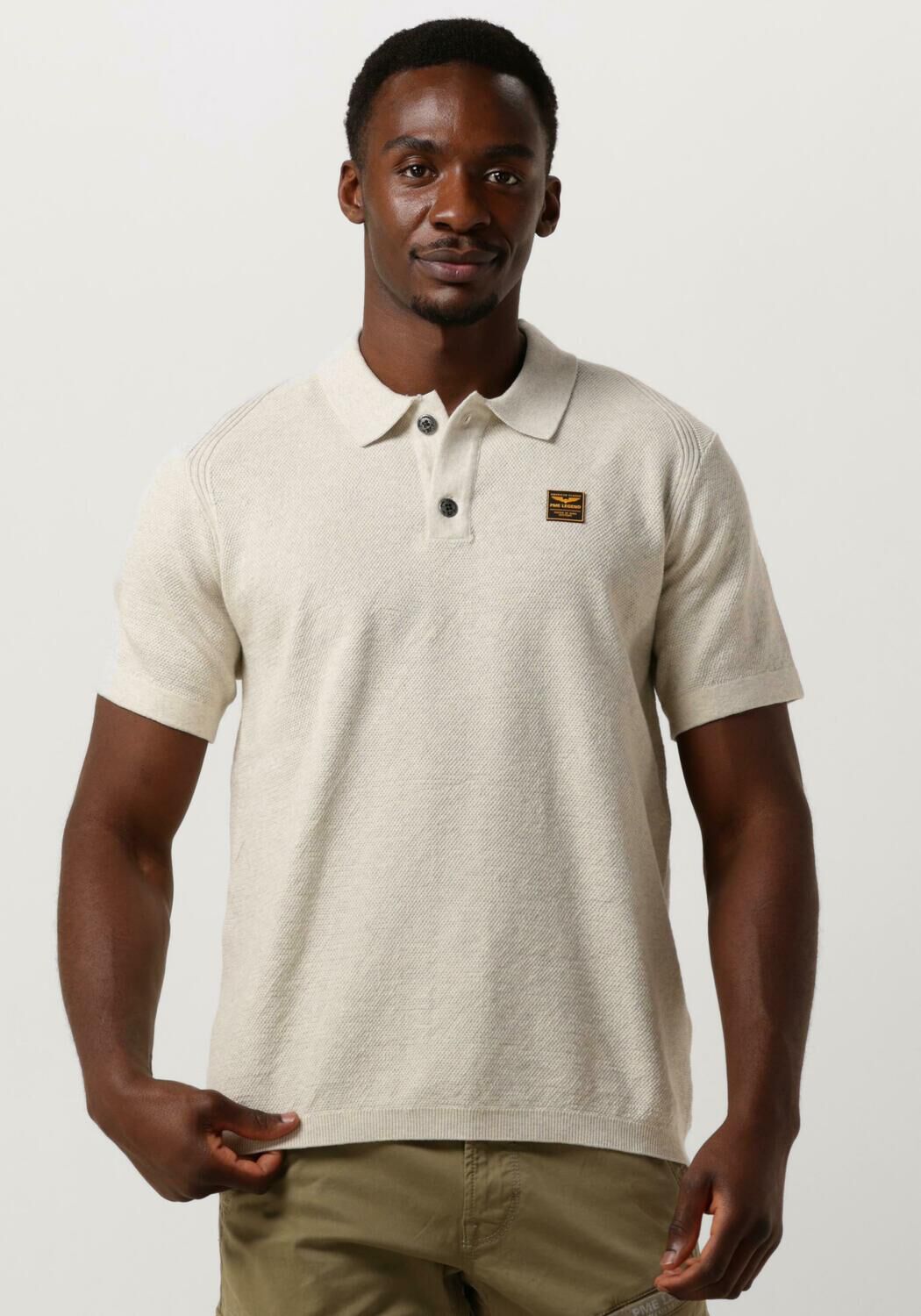 PME LEGEND Heren Polo's & T-shirts Short Sleeve Polo Knitted Beige