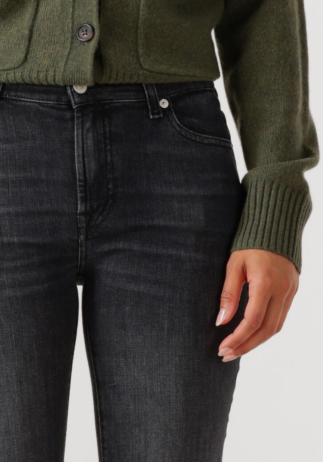 7 FOR ALL MANKIND Dames Jeans Bootcut Blacky Zwart