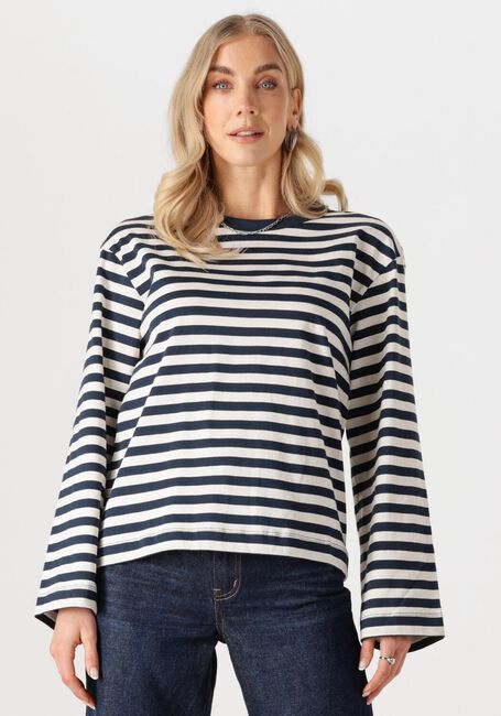 Blauwe MODSTRÖM Tops & T-shirts HELLENMD LS STRIPE T-SHIRT - large