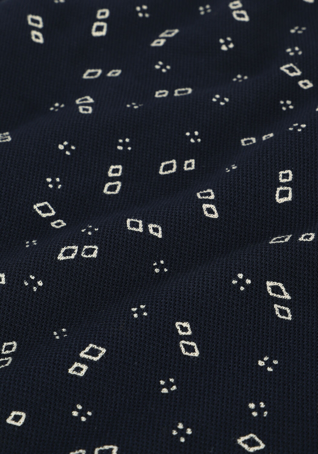 Donkerblauwe SCOTCH & SODA Casual overhemd PRINTED PIQUE POLO IN ORGANIC COTTON - large