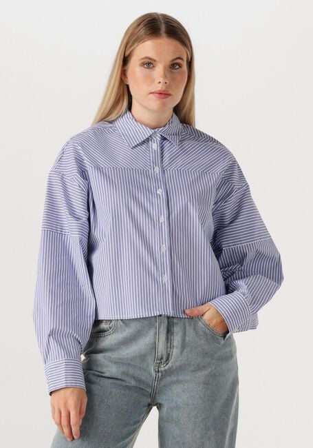 Blauwe ALIX THE LABEL Blouses LADIES WOVEN STRIPED BLOUSE - large