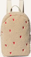 Beige STUDIO NOOS Rugtas TEDDY HEARTS MINI BACKPACK - medium