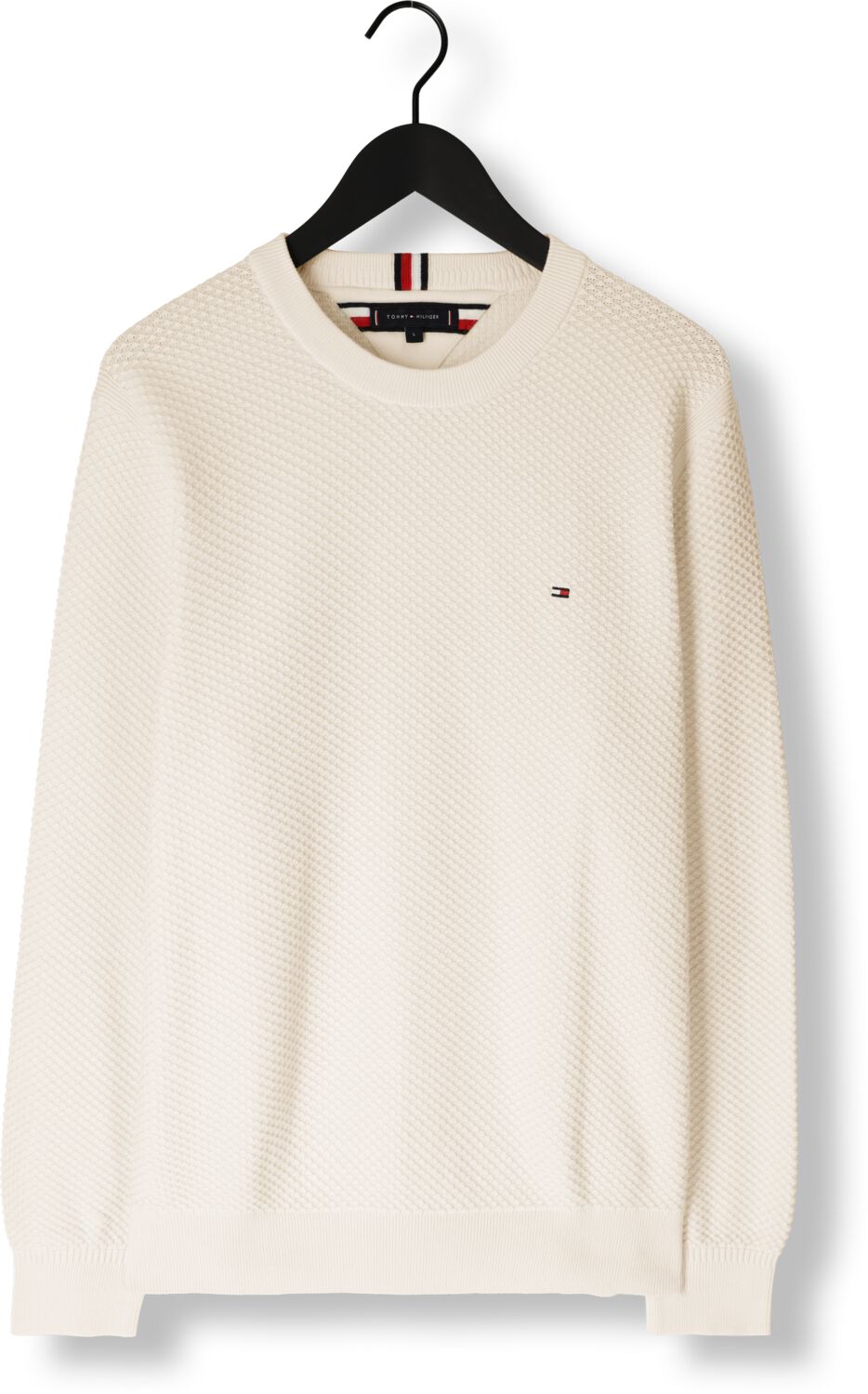 TOMMY HILFIGER Heren Truien & Vesten Oval Structure Crew Neck Beige