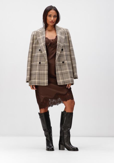Bruine HAUTE L'AMITI&Eacute; Blazer BLANKET CHECK BLAZER - large