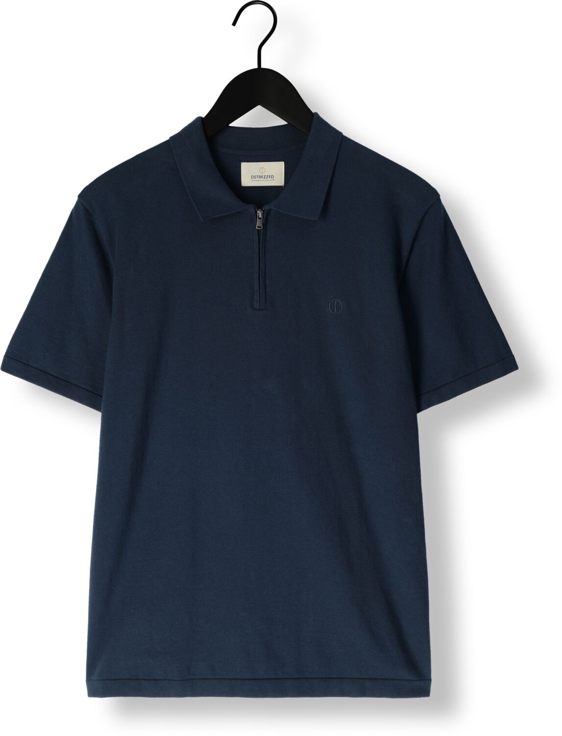 DSTREZZED Heren Polo's & T-shirts Dorian Zip Polo Donkerblauw