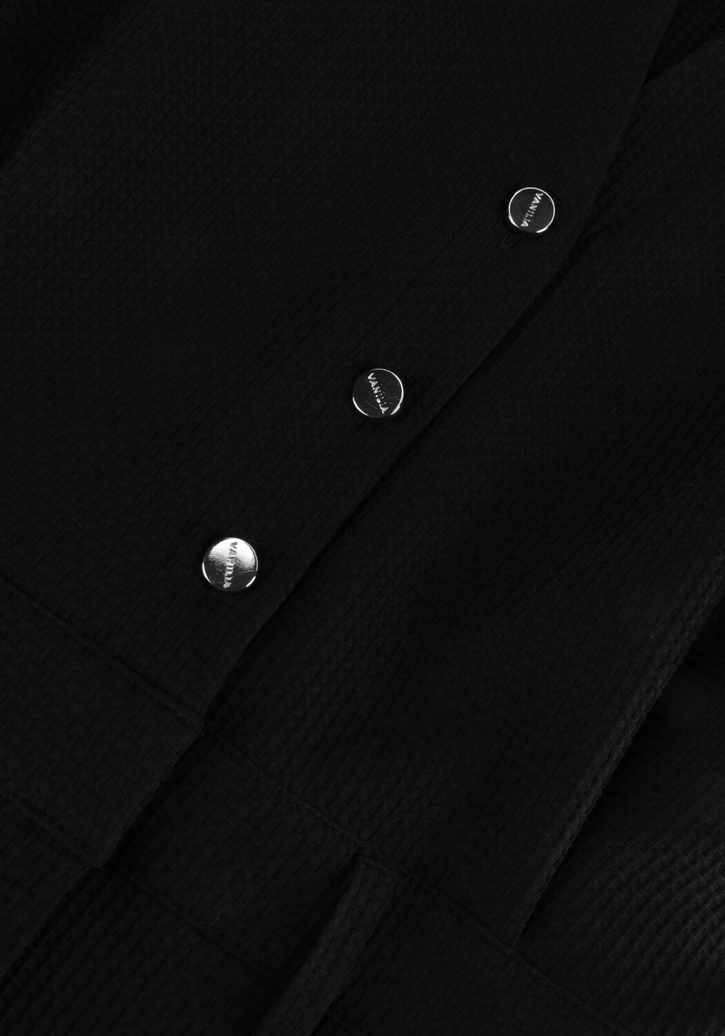 Zwarte VANILIA Jumpsuit WAFEL SHORTSLEEVE - large