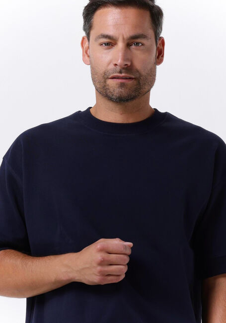 Blauwe SELECTED HOMME T-shirt SLHOVERSIZECORTON SS O-NECK TEE W - large
