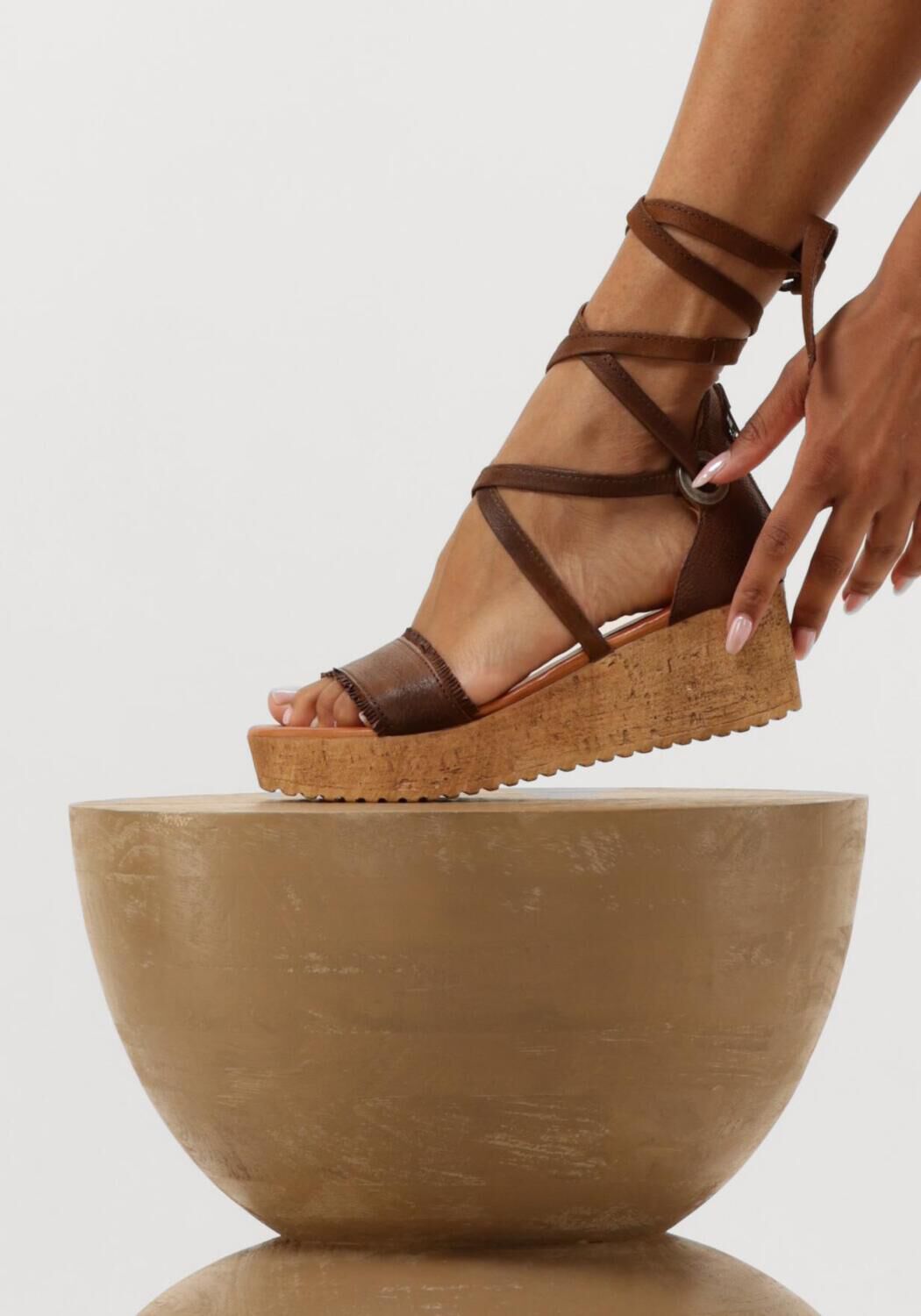 Cognac AYANA Sandalen met hak 722007 - large