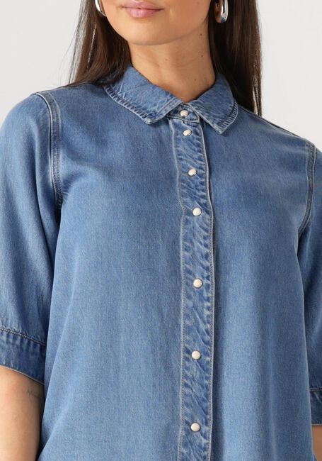 Blauwe OBJECT Blouses OBJFRAME 2/4 RE DENIM TOP - large