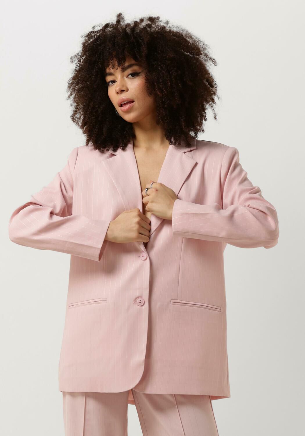 Refined Department Roze Fonkelende Blazer Pink Dames
