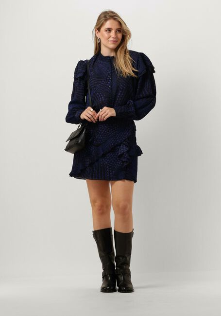 Donkerblauwe ALIX THE LABEL Blouses GRAPHIC RAFFLE BLOUSE - large