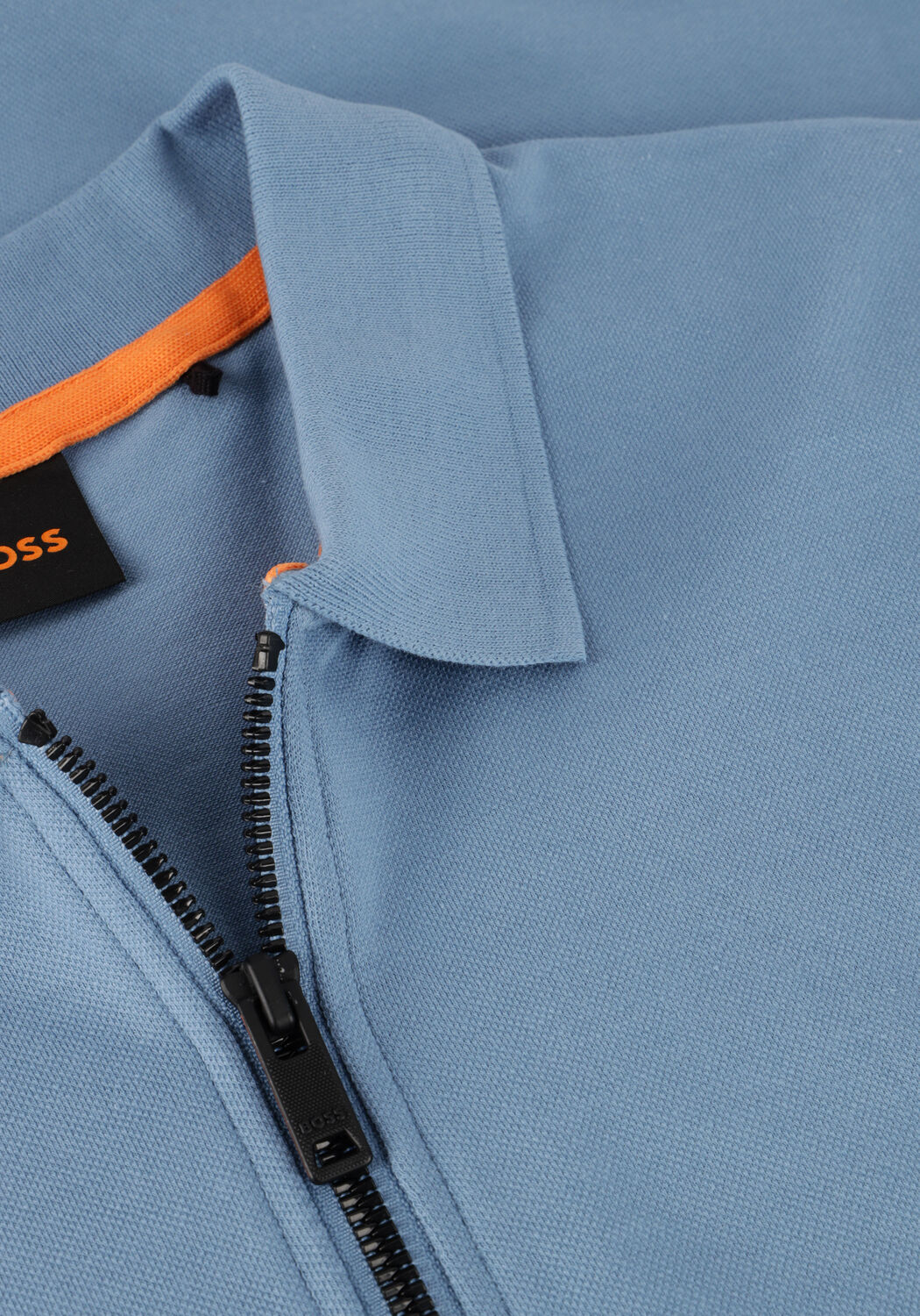 Blauwe BOSS ORANGE Polo PASSERZIP - large