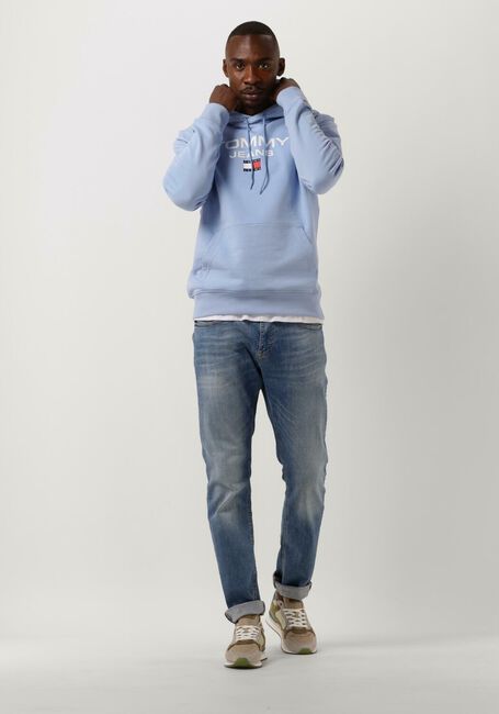 Lichtblauwe TOMMY JEANS Trui TJM REG ENTRY HOODIE - large