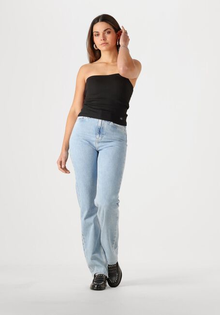 Zwarte CALVIN KLEIN Top WOVEN LABEL RIB SLEEVELESS TOP - large