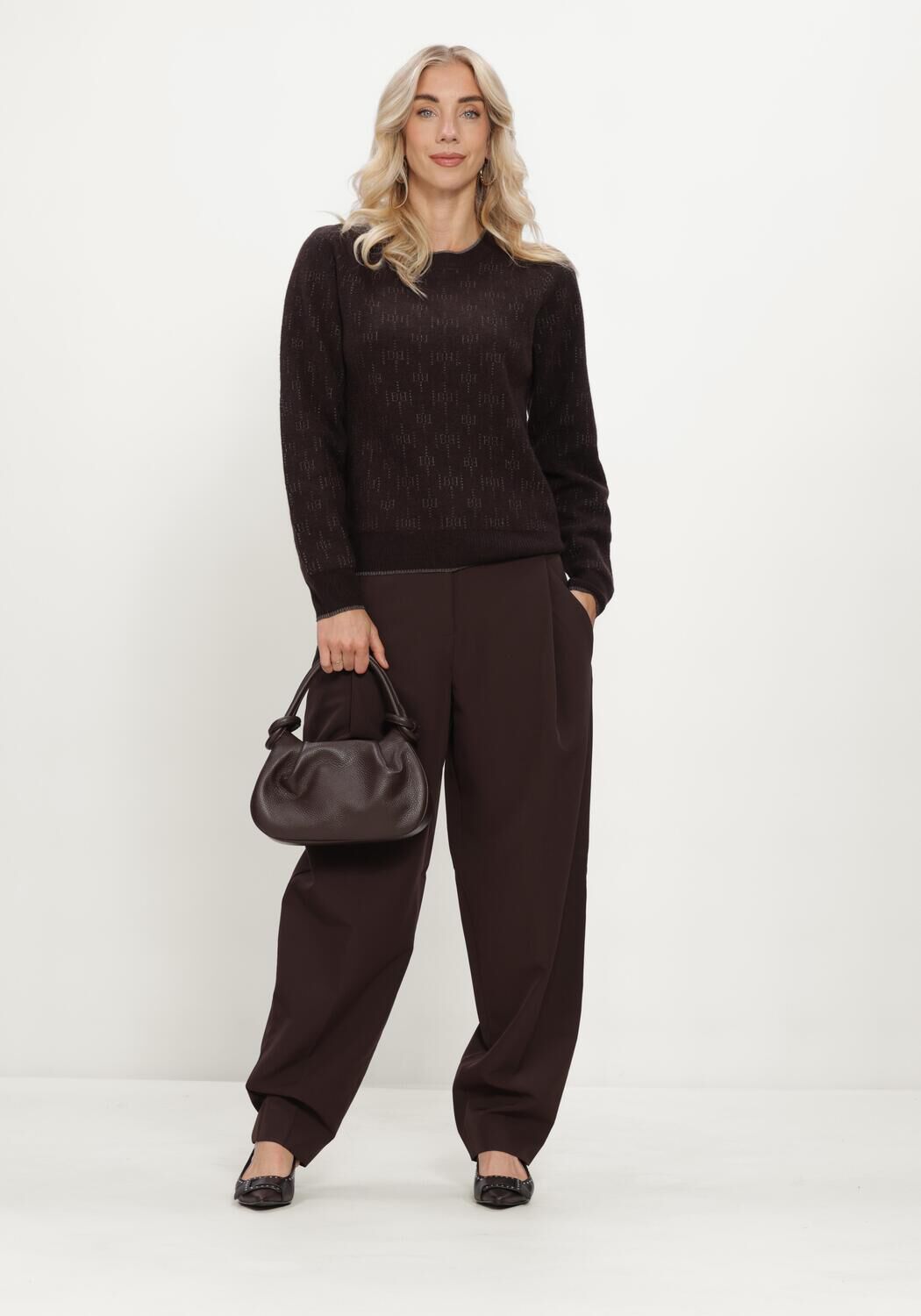 BRUUNS BAZAAR Dames Truien & Vesten Chalinabbelesa Knit Bruin