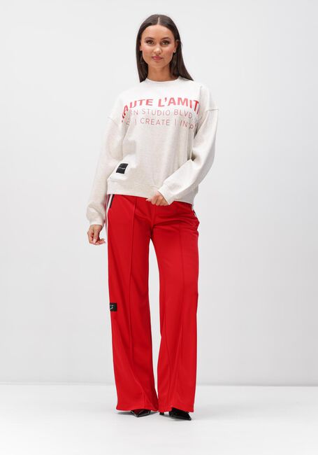 Rode HAUTE L'AMITI&Eacute; Broeken BAGGY RN TRACK TALL PANTS - large