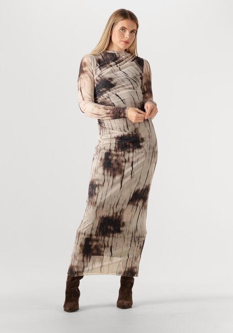 Bruine NEO NOIR Maxi jurk ONESSA FADED MESH DRESS - large