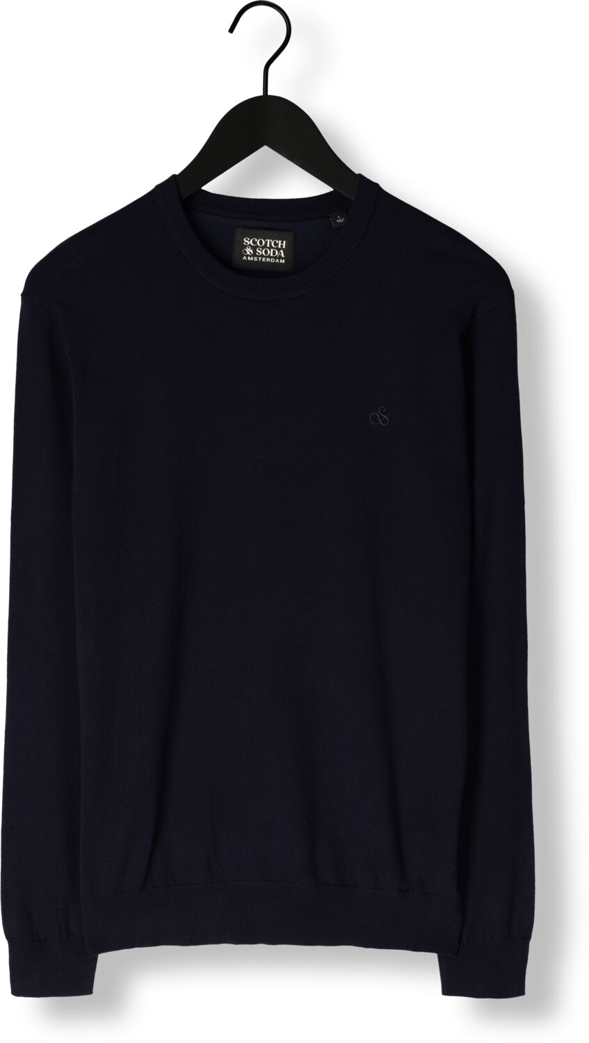 SCOTCH & SODA Heren Truien & Vesten Viscose Pullover Crewneck Donkerblauw
