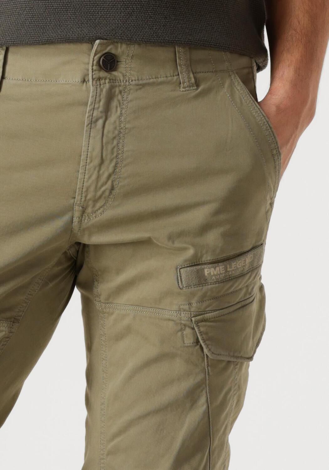 PME LEGEND Heren Broeken Nordrop Cargo Stretch Twill Groen