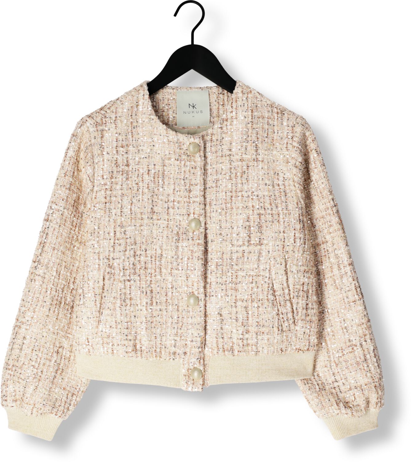 NUKUS Dames Jassen Maureen Jacket Paillet Beige