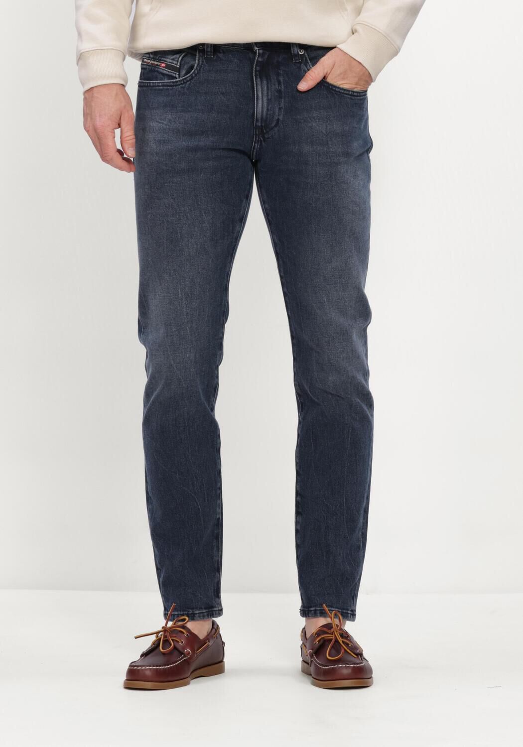 Donkerblauwe DIESEL Straight leg jeans 2019 D-STRUKT - large