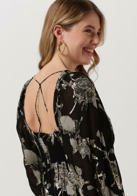 Zwarte LEVETE ROOM Maxi jurk LR-VIVA 3 DRESS - large