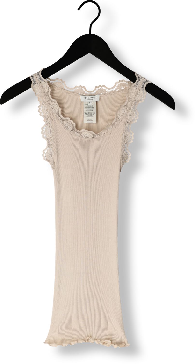 ROSEMUNDE Dames Tops & T-shirts Babette Silk Top W Lace Beige