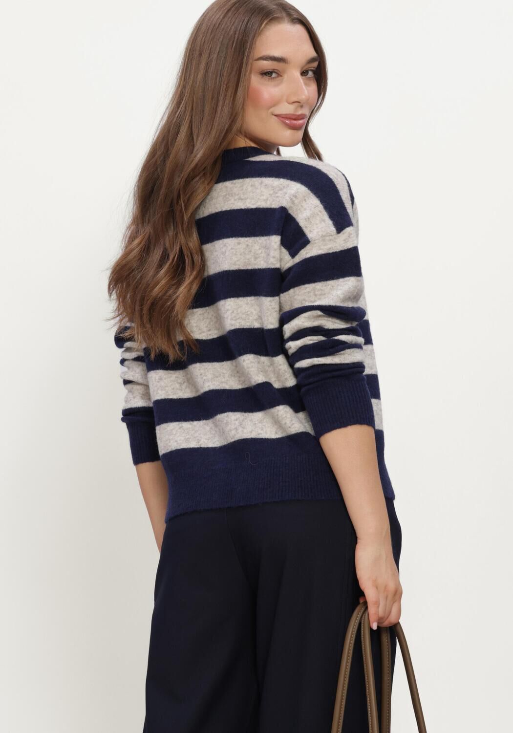 Blauwe RUBY TUESDAY Truien/vesten VIVETT STRIPE STRIPED CARDIGAN - large