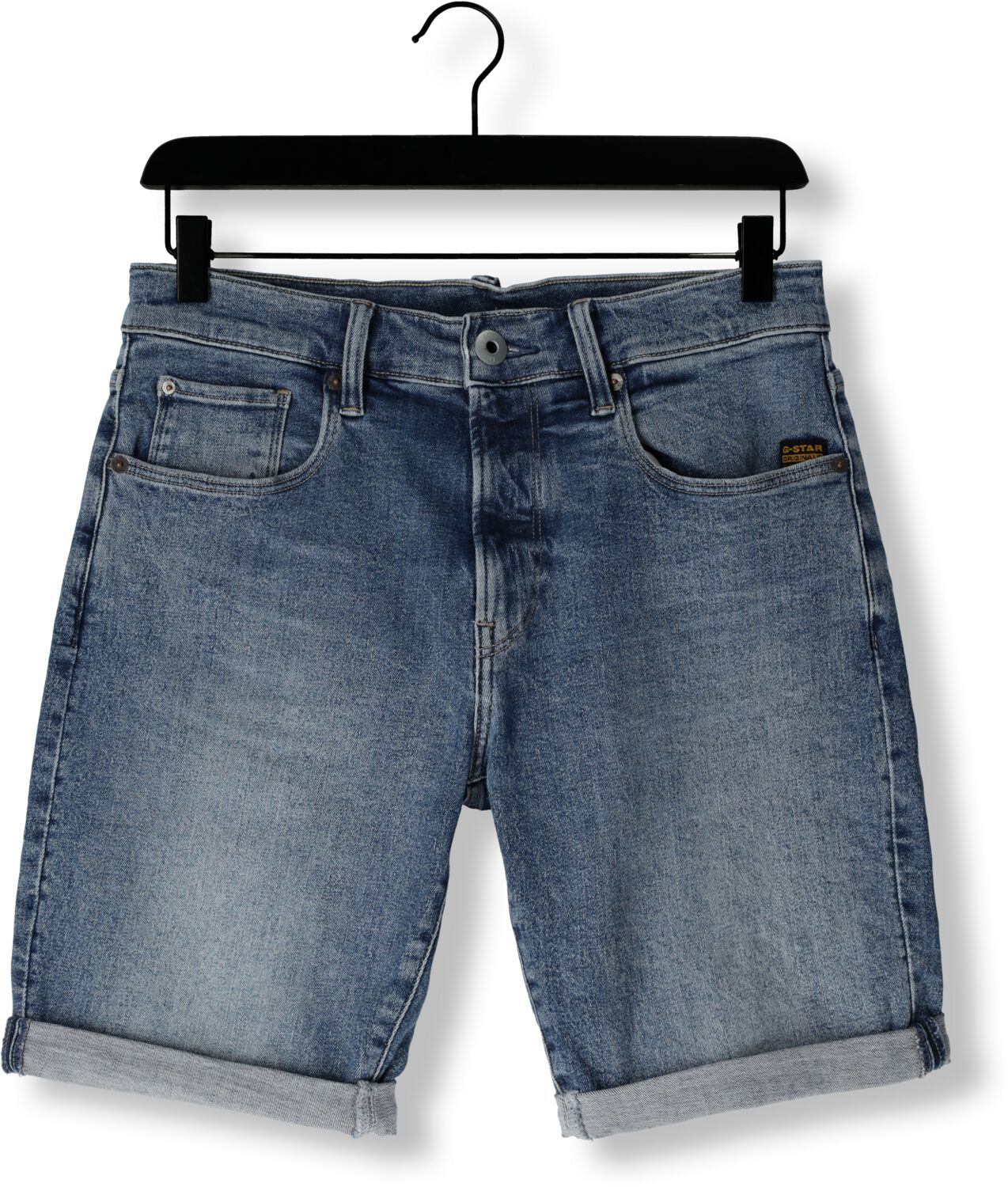 G-STAR RAW Heren Jeans 3301 Slim Short Blauw