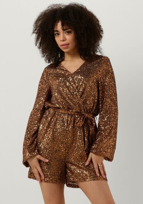 Bronzen NOTRE-V Jumpsuit NV-BIBI PLAYSUIT GLITTER - large
