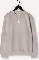 Grijze CALVIN KLEIN Trui MONOLOGO CREW NECK Grijze CALVIN KLEIN Trui MONOLOGO CREW NECK - medium
