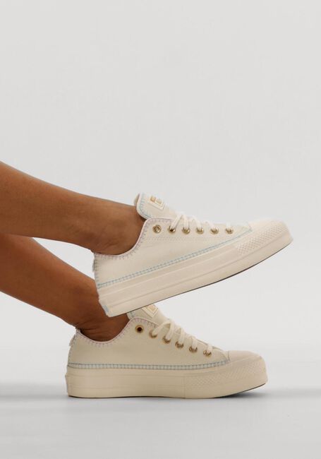 Witte CONVERSE Lage sneakers CHUCK TAYLOR ALL STAR LIFT PLATFORM CRAFTED STITCHING - large