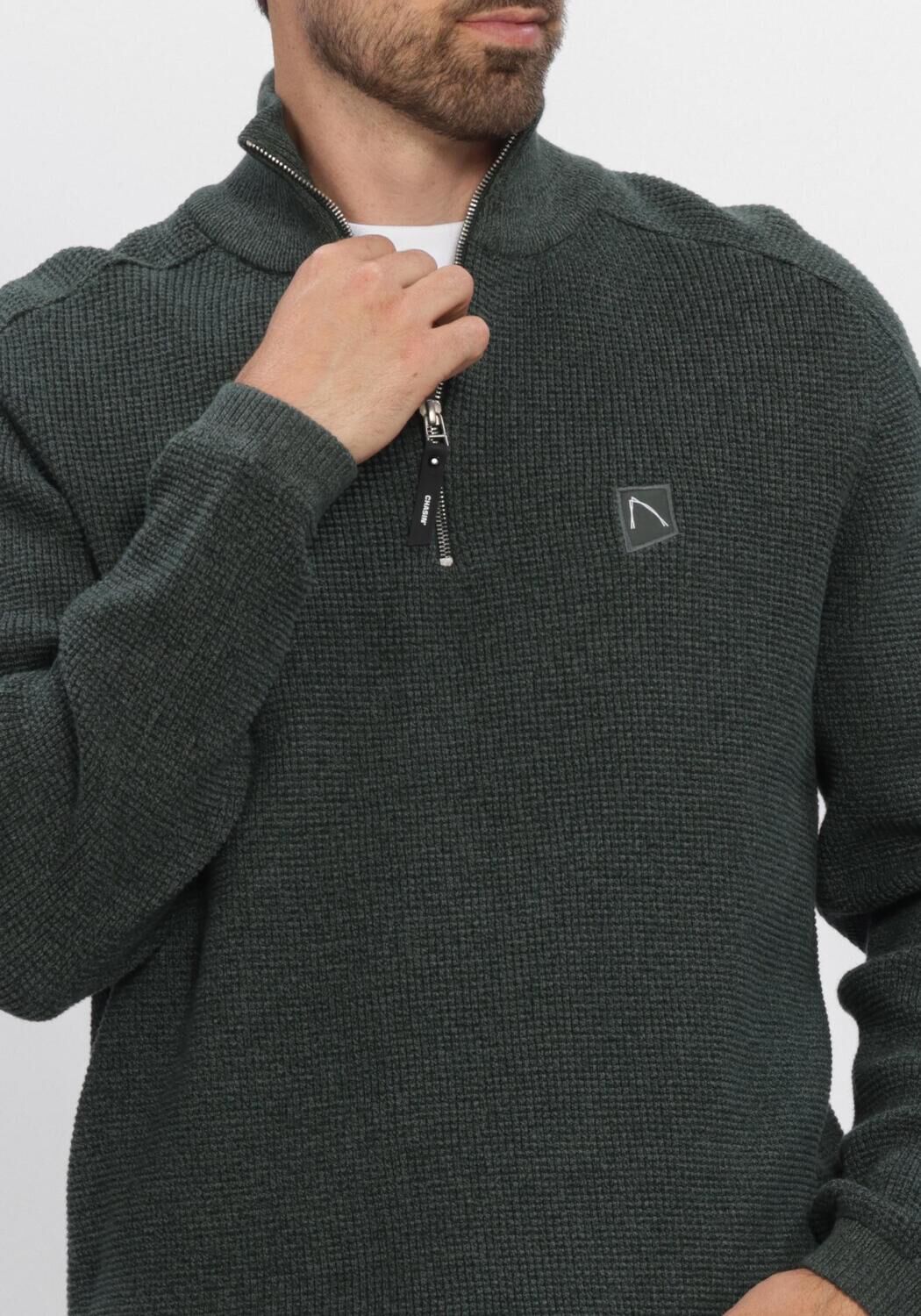 Donkergroene CHASIN Trui OSCAR BRIK HALF ZIP - large