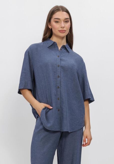 Blauwe MSCH COPENHAGEN Blouses MSCHVIANA GINIA 3/4 SHIRT - large