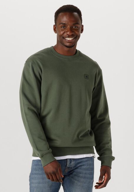 Groene SCOTCH & SODA Sweater SEASONAL CORE - REGULAR-FIT LOGO SWEATSHIRT - large