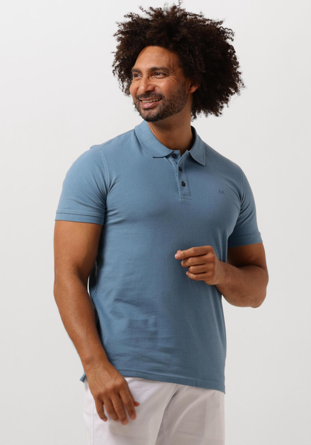 Matinique gemêleerde regular fit polo MApoleo captain's blue melange