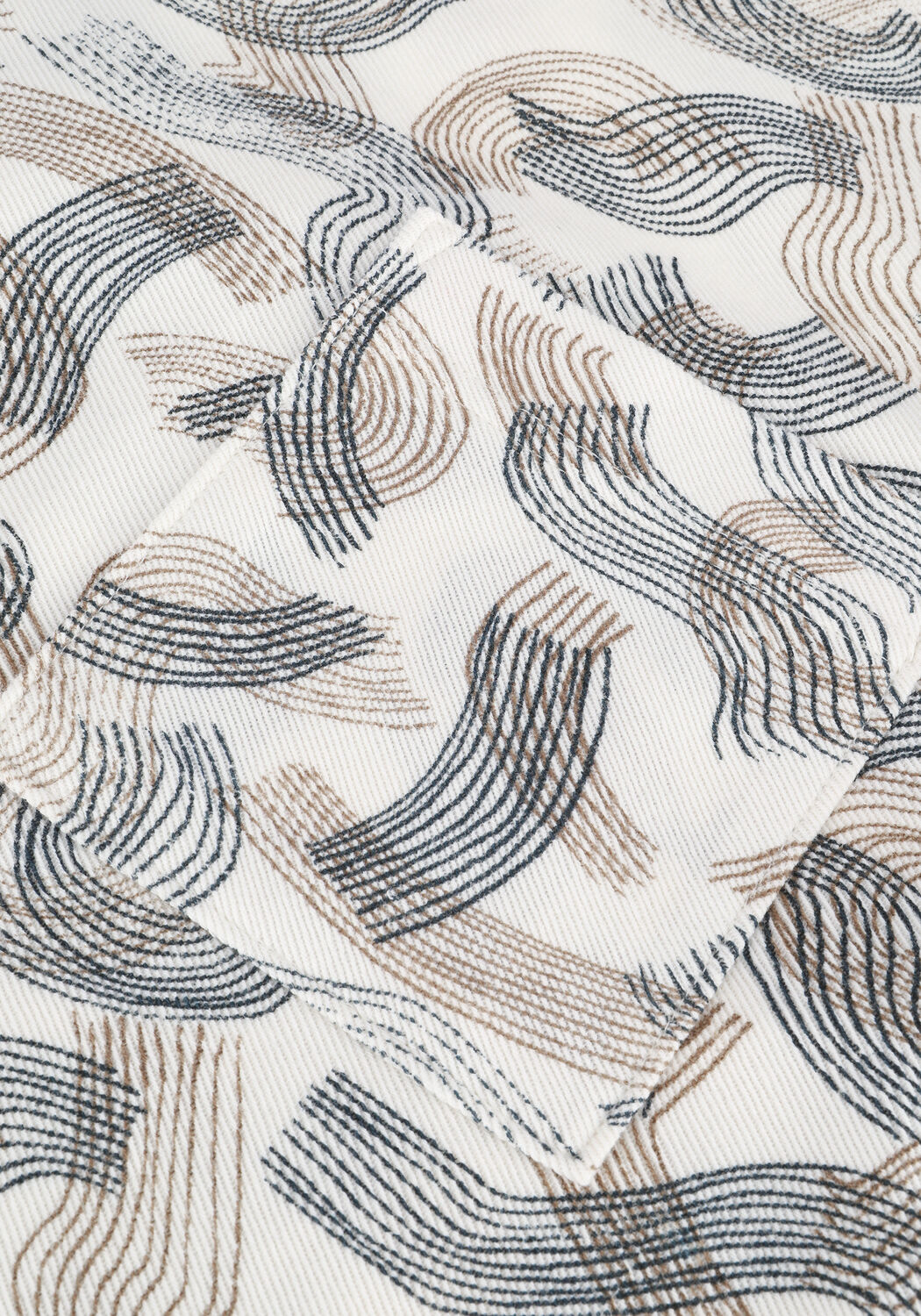 Gebroken wit CAST IRON T-shirt SHORT SLEEVE R-NECK RELAXED FIT COTTON TWILL - large