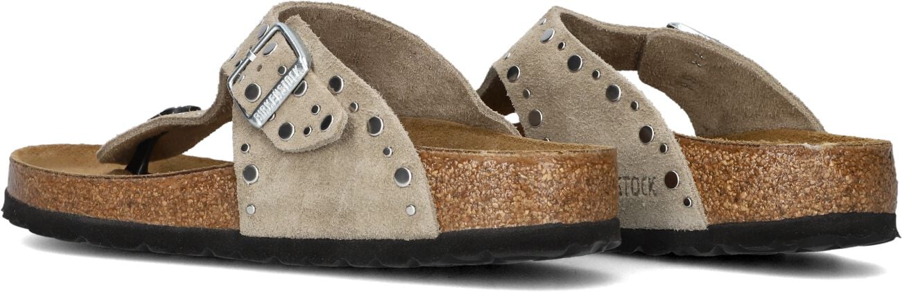Birkenstock Dames Slippers Gizeh Rivet Border - Beige, foto 3