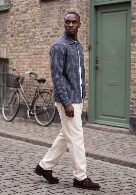 Blauwe SELECTED MEN Casual overhemd SLMRLXSVEND WT CHECK WOOL BLEND LIGHT OS - large