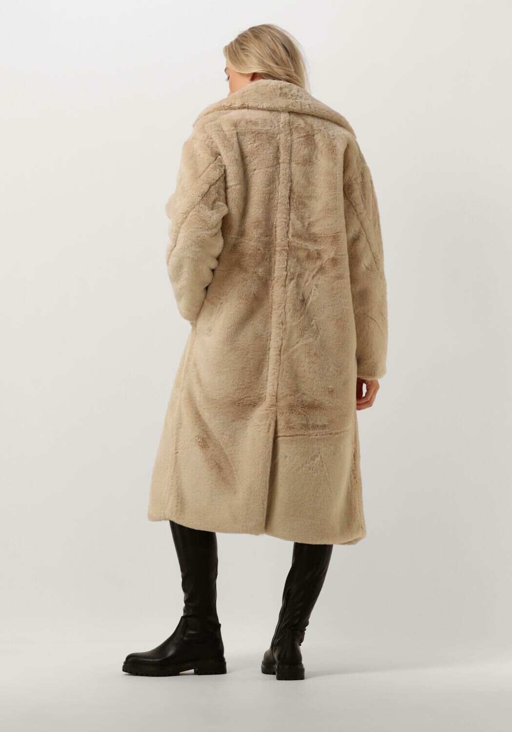 Faux fur sales coat beige
