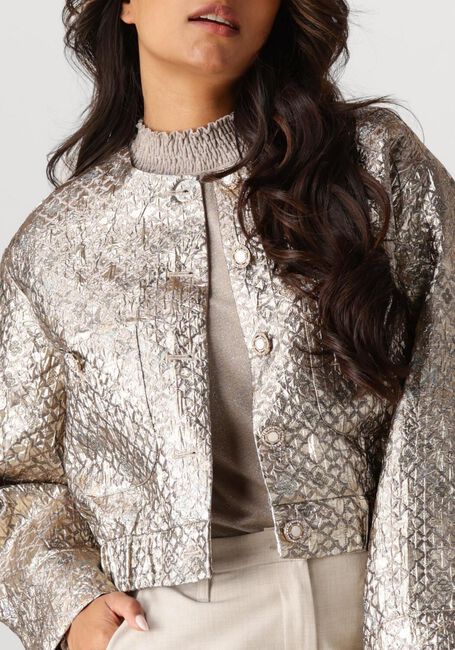 Beige SUMMUM Jack JACKET LUREX JACQUARD - large