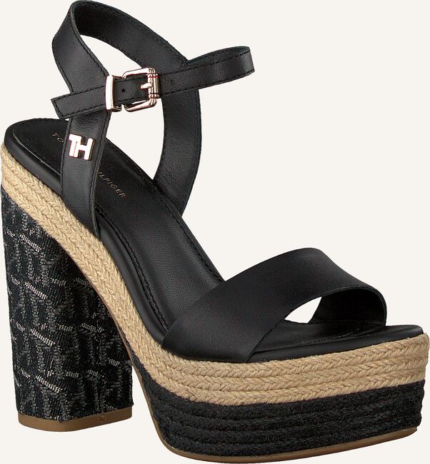 Zwarte TOMMY HILFIGER Platte sandalen TH RAFFIA HIGH HEEL Zwarte TOMMY HILFIGER Platte sandalen TH RAFFIA HIGH HEEL - large