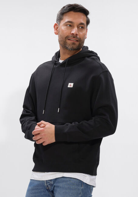 Zwarte CALVIN KLEIN Sweater LS 350TERRY EY WHSL BADGE HOODIE - large