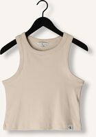 Beige CALVIN KLEIN Top RAB RIB TANK TOP Beige CALVIN KLEIN Top RAB RIB TANK TOP - medium