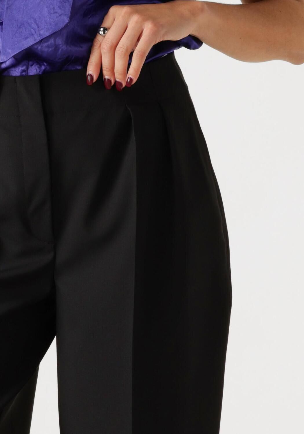 SELECTED FEMME Dames Broeken Slfeloise Hw Barrel Pant Zwart