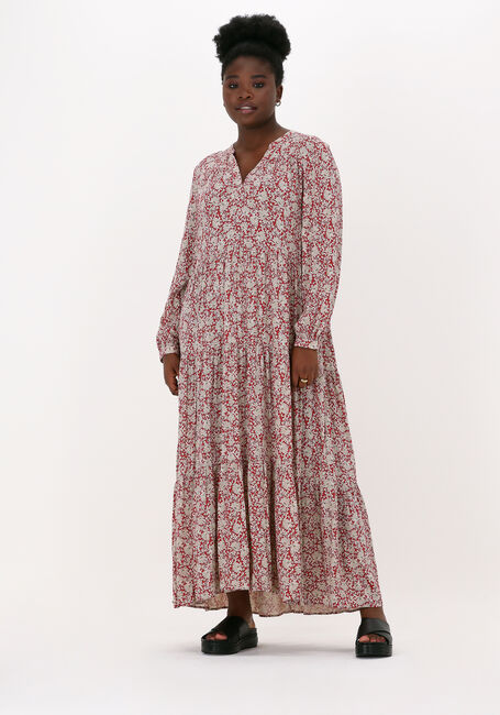 Rode BY-BAR Maxi jurk JULIA LUPINE DRESS - large