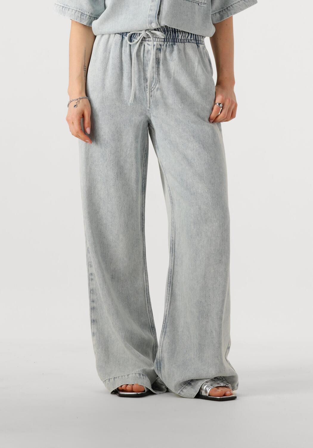CATWALK JUNKIE Dames Broeken Denim Jogger Lichtgrijs