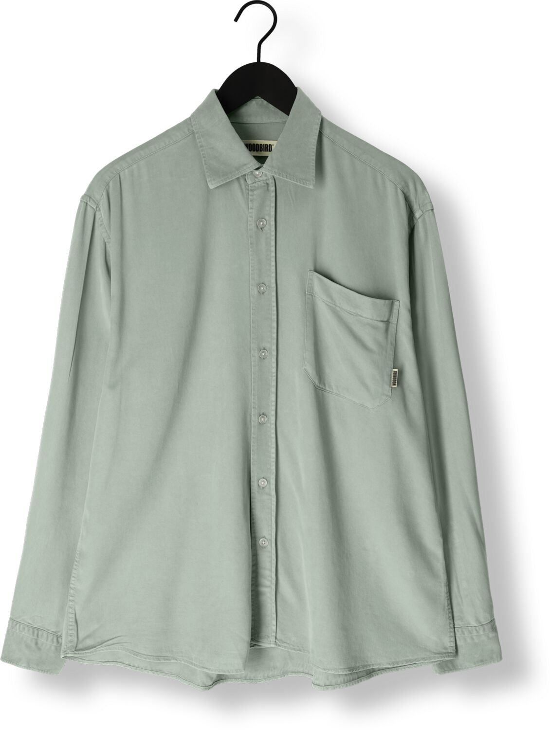 WOODBIRD Heren Overhemden Wbyuzo Tencel Shirt Groen