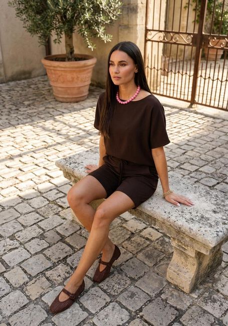 Bruine STUDIO ANNELOES Trui Lenti pullover - large