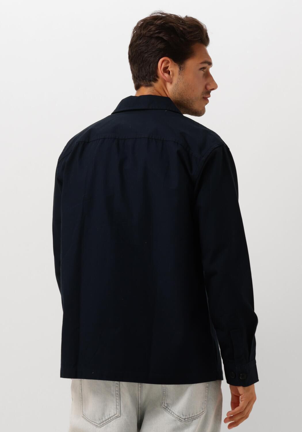 SELECTED HOMME Heren Overshirts Slh-canvas Workwear Overshirt Ls Donkerblauw